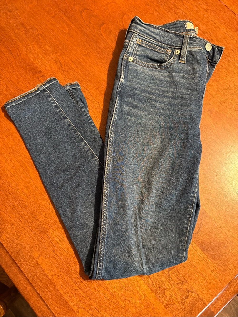 Madewell Skinny Jeans in Dark Wash Blue